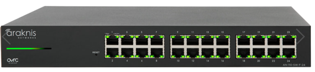 ARA AN-110-SW-F-24 - Araknis Networks® 110 Series Unmanaged+ Gigabit Switch | 24 Ports