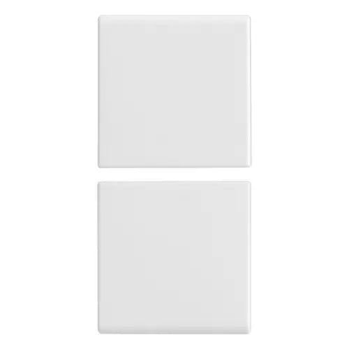 VIM 14751.0 - 2 demi-buttons gamme Plana 1M sans symbole personnalisé Blanc