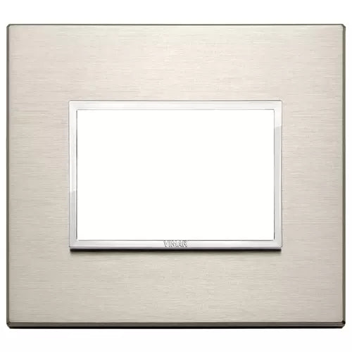 VIM 21653.04 - Eikon Exe - Plaque de finition 3 modules aluminium anodisé Primari, bronze
