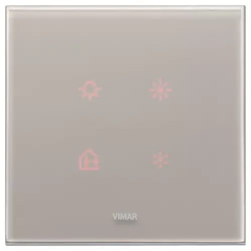 VIM 21662.73 - Plaque électronique Eikon Tactil 2 modules, cristal, gris perle