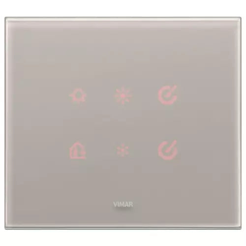 VIM 21663.73 - Plaque électronique Eikon Tactil 3 modules, cristal, gris perle