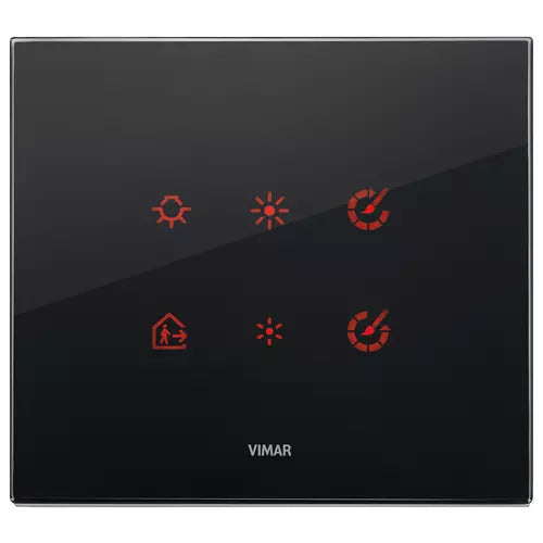 VIM 21663.76 - Plaque électronique Eikon Tactil 3 modules, cristal, noir diamant