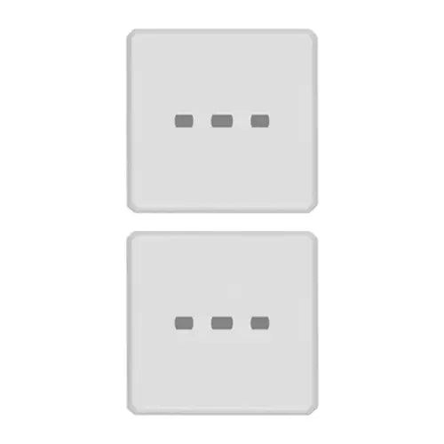 VIM 22751.01 - Eikon Exe Flat - 2 buttons Flat sans symbole éclair.blanc