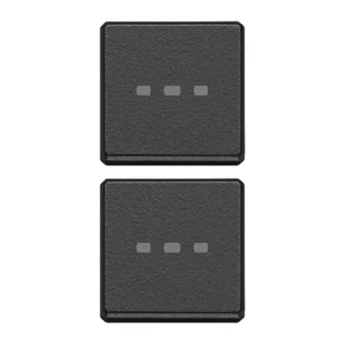 VIM 22751.03 - Eikon Exe Flat - 2 buttons Flat sans symbole éclair.gris