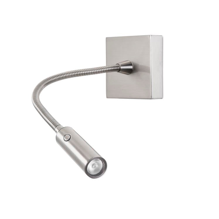 Lumière de lecture Tip LED 2.2W Blanc chaud - 3 000 K ON-OFF Nickel satiné 175lm