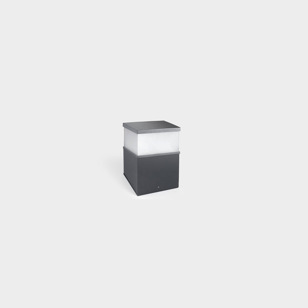 Balise IP54 Cubik E27 230mm E27 15W Gris urbain 577lm