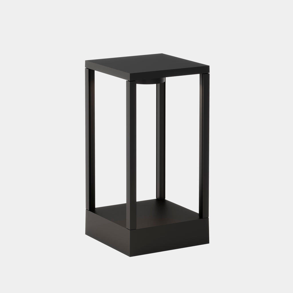 Balise Chillout IP66 Rack Bollard Portable Rechargeable 150x150x300mm LED 3W SW 2700-3200-4000K Noir 174lm