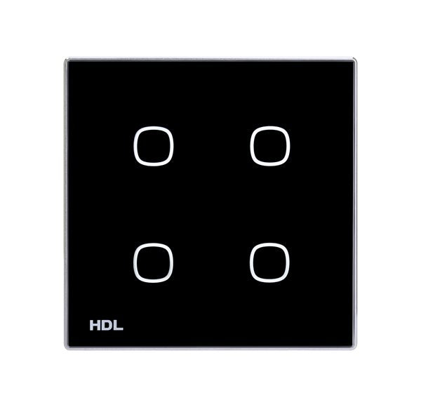 HDL-M/TBP4.1-A2-48-b Panneau 4 boutons série iTouch EU, Noir