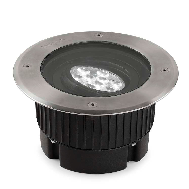 Encastrés de sol IP65-IP67 Gea Power LED Round  ø180mm LED 9W Blanc chaud - 3 000 K ON-OFF Acier inox AISI 316 796lm