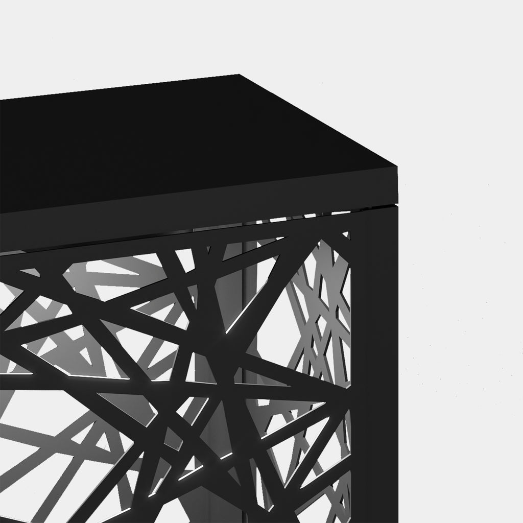 Jeu 4 x caches décoratifs gris clair 150x150x300mm