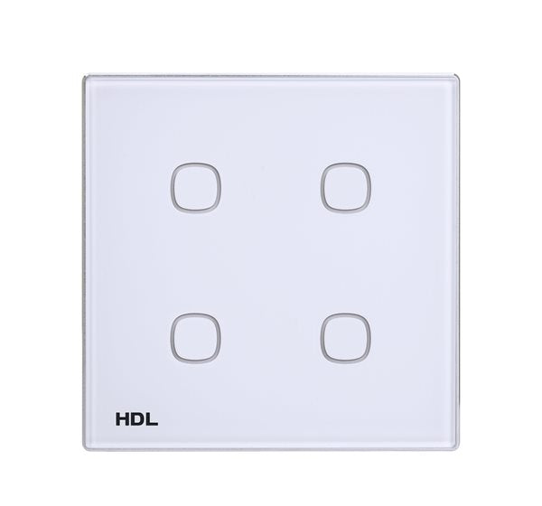 HDL-M/TBP4.1-A2-48-w Panneau 4 boutons série iTouch EU, Blanc