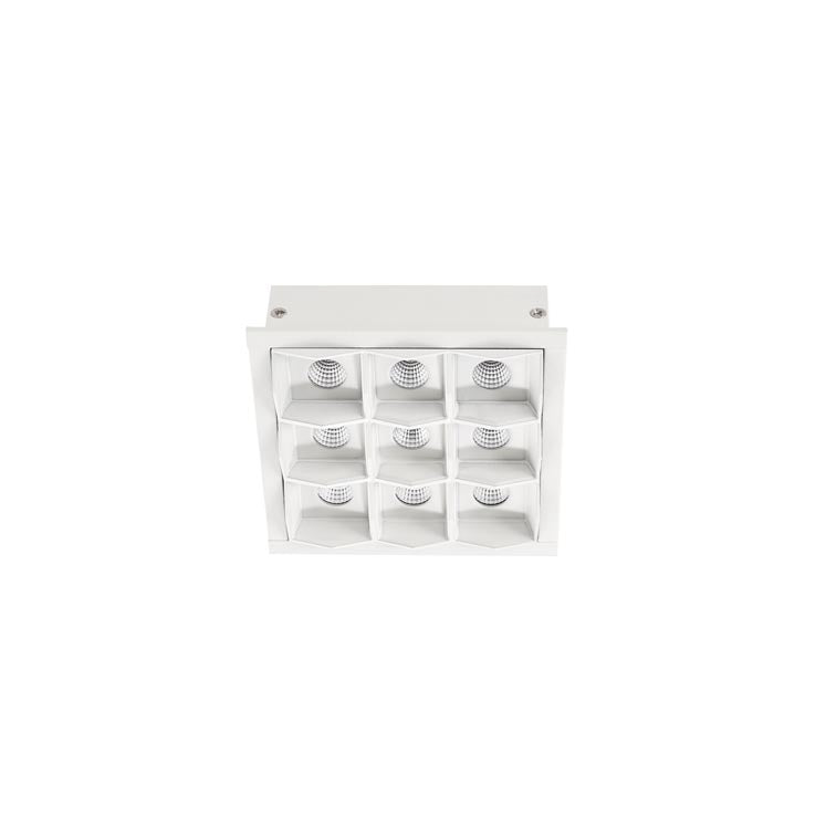 Downlight Bento Standard Square Trim 18.3W Blanc chaud - 2 700 K CRI 90 15.8º Blanc IP23 1680lm