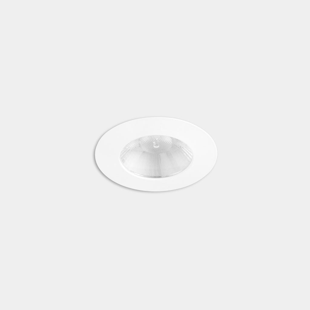 Downlight Play Flat Round Fixed 11.9W Blanc chaud - 2 700 K CRI 90 44.6º PHASE CUT Blanc IP54 1207lm