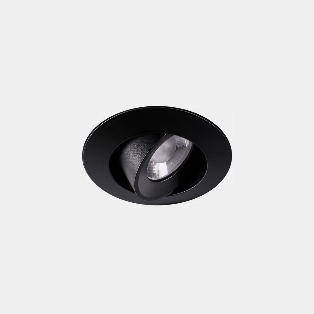 Downlight Play Flat Round Adjustable Noir IP23