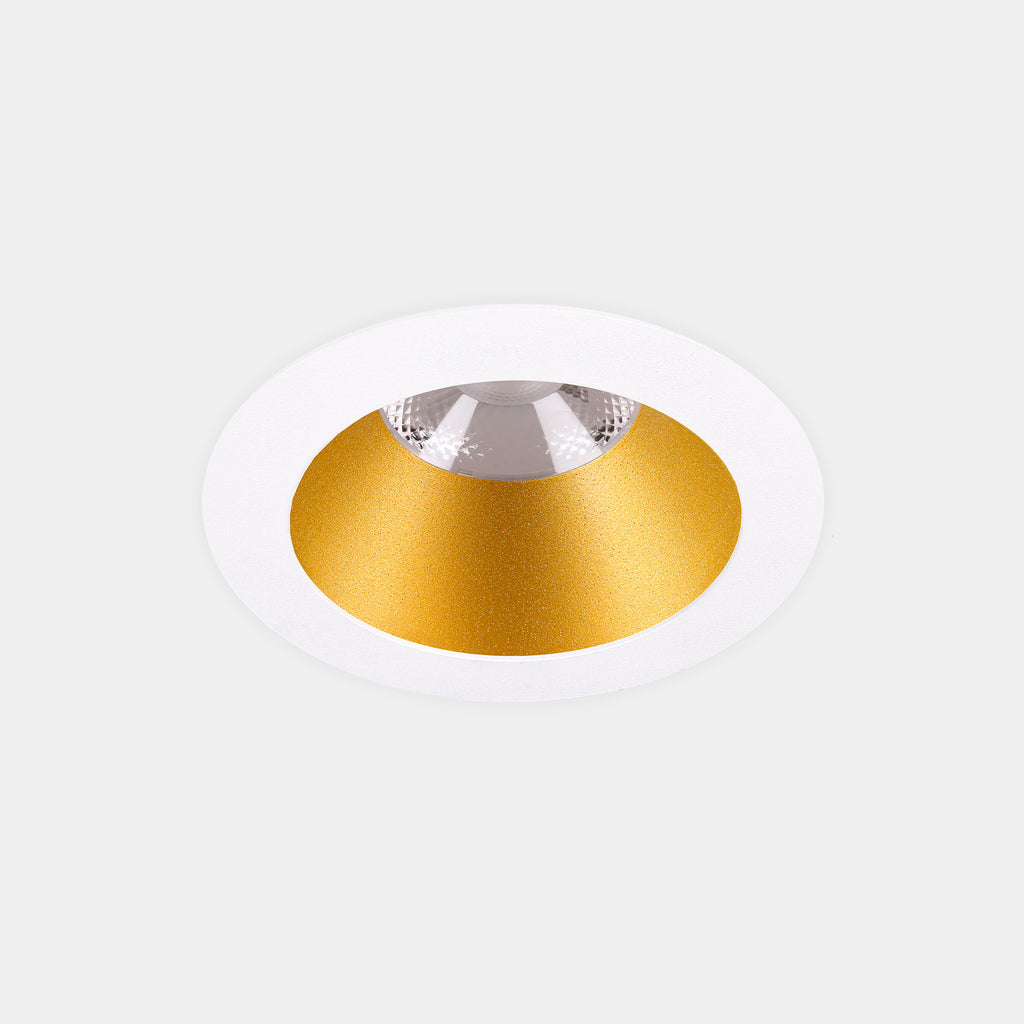 Downlight Play Deco Symmetrical Round Fixed 17.7W Blanc neutre - 4 000 K CRI 90 33.6º Blanc/Or IP54 1554lm