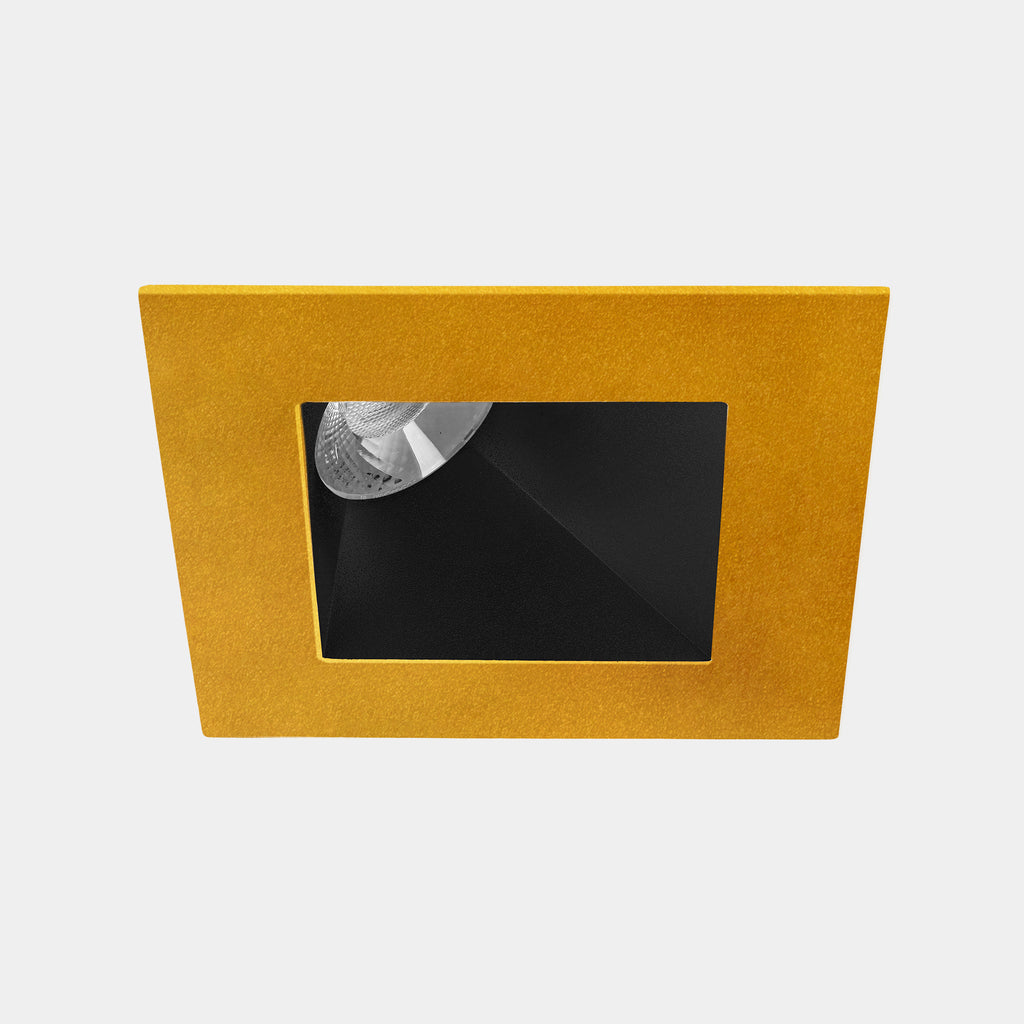 Downlight Play Deco Asymmetrical Square Fixed Or/Noir IP54