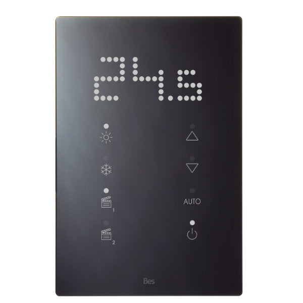 BES SR592220 - Thermostat KNX Cubik-TL noir - Icônes personnalisables