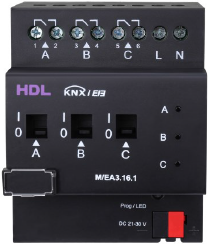 HDL-M/EA3.16.1 Actionneur de commutation avec mesure de courant KNX