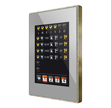 ZEN ZVI-Z41LIT-SB - Ecran tactile KNX Z41 Lite - Cadre laiton - Argent