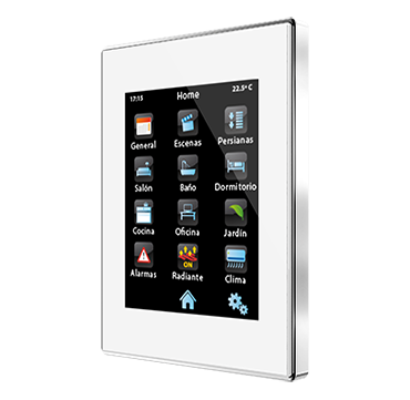 ZEN ZVI-Z41LIT-WC - Ecran tactile KNX Z41 Lite - Cadre chromé - Blanc