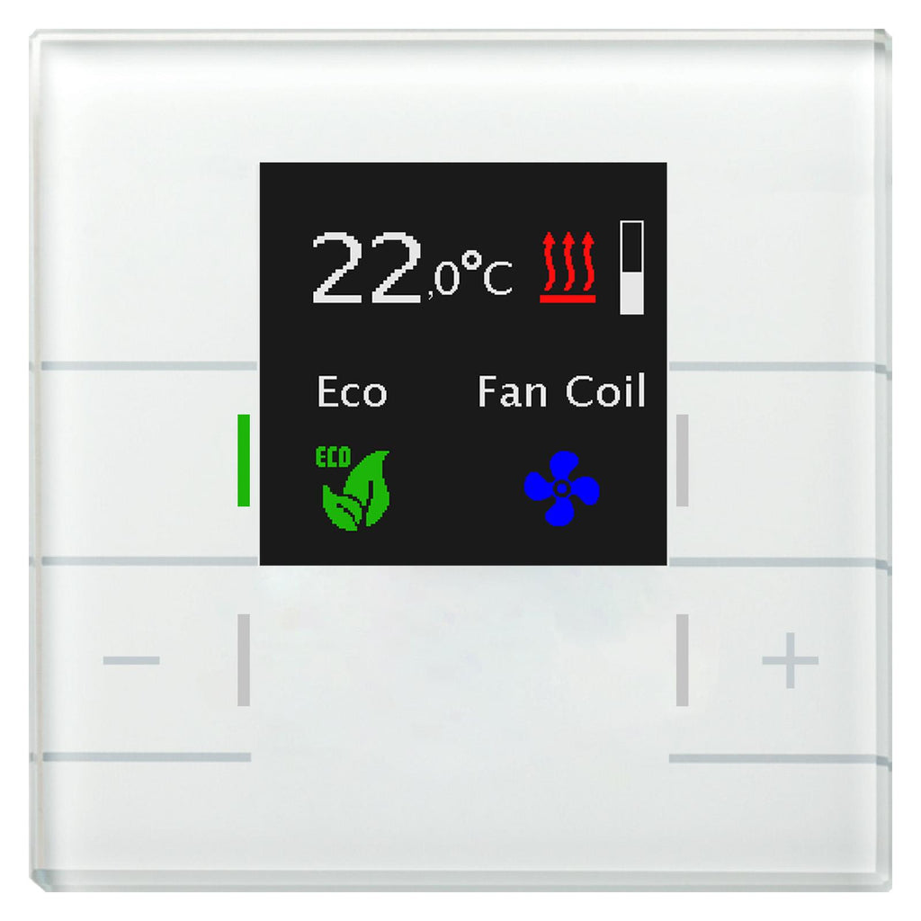Glas Room Temperature Controller Smart with colour display, White