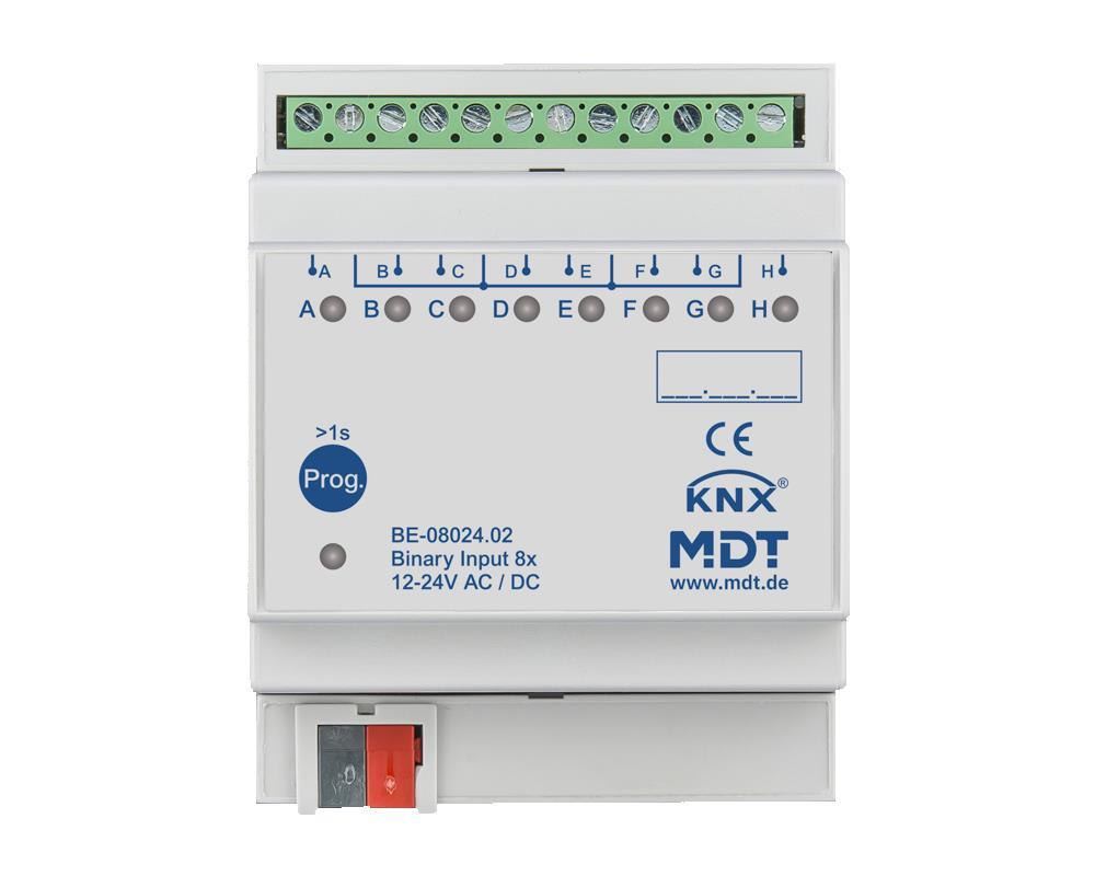 MDT BE-08024.02 - Binary Input 8-fold, 4SU MDRC, Inputs 24 V AC/DC