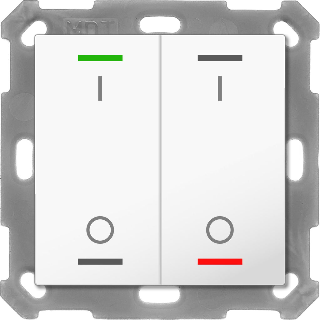 MDT BE-TAL5502.B1 - Push Button Lite 55 2-fold, RGBW, switch, White glossy finish