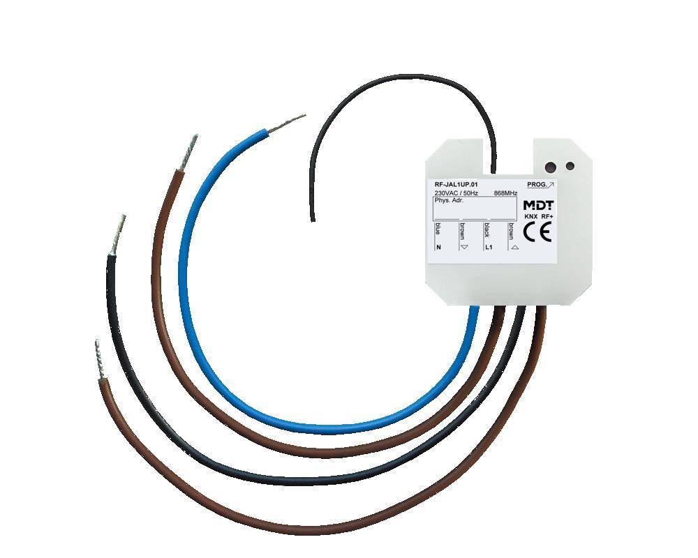 MDT RF-JAL1UP.01 - KNX RF+ Actionneur de volet simple, encastré, 10 A, 230 V AC