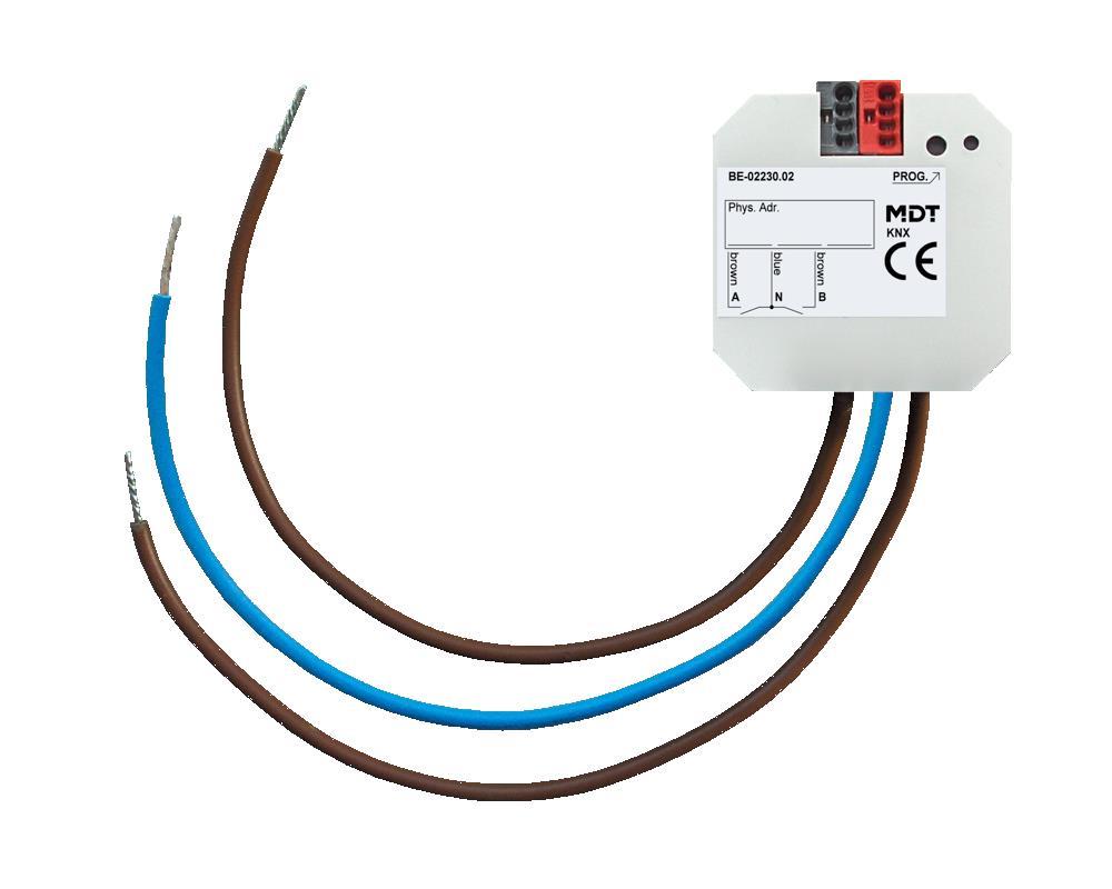 MDT BE-02230.02 - Universal Interface 2-fold, flush mounted, Inputs 230 V AC