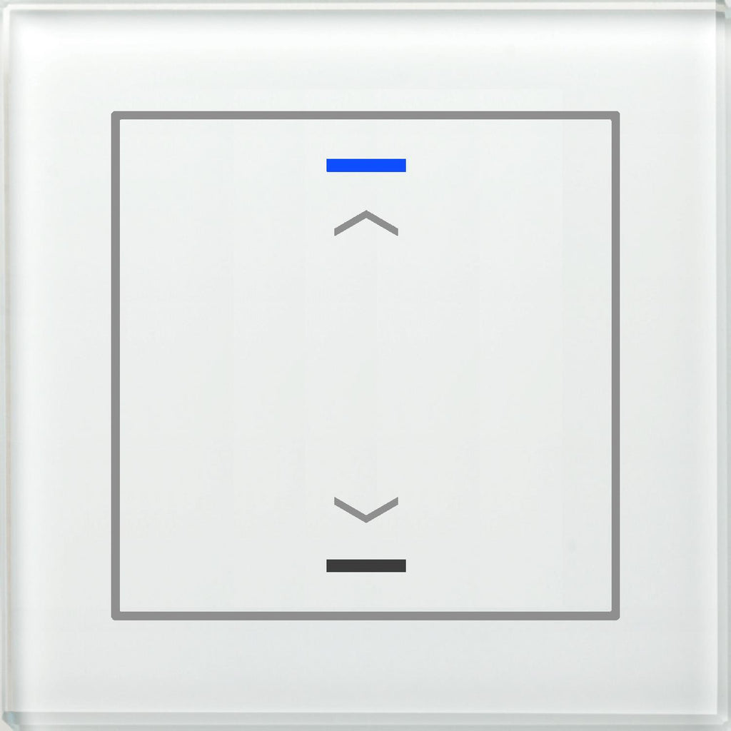 MDT BE-GTL10W.A1 - Glass Push Button II Lite 1-fold, RGBW, blinds, White