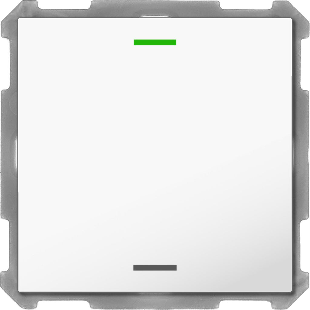 MDT BE-TAL63T1.01 - Push Button Lite 63 1-fold, RGBW, neutral, with temperature sensor, studio white glossy finish