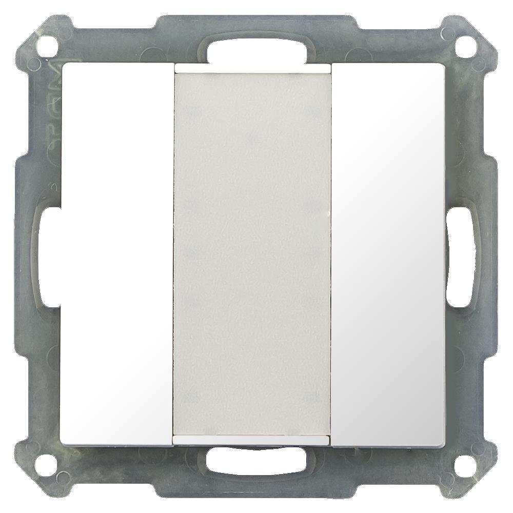 BE-TA5502.G2 - Push Button 55 2-fold, White glossy finish