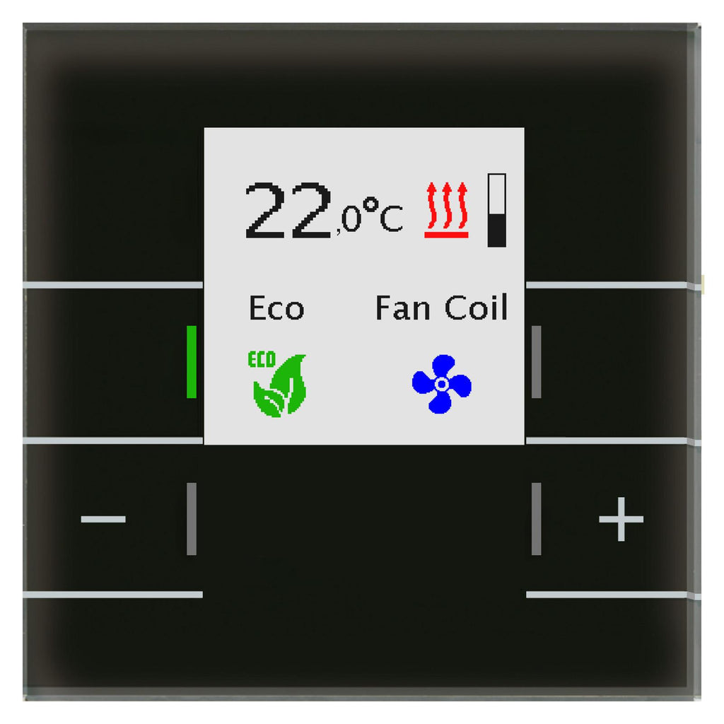 Glas Room Temperature Controller Smart with colour display, Black