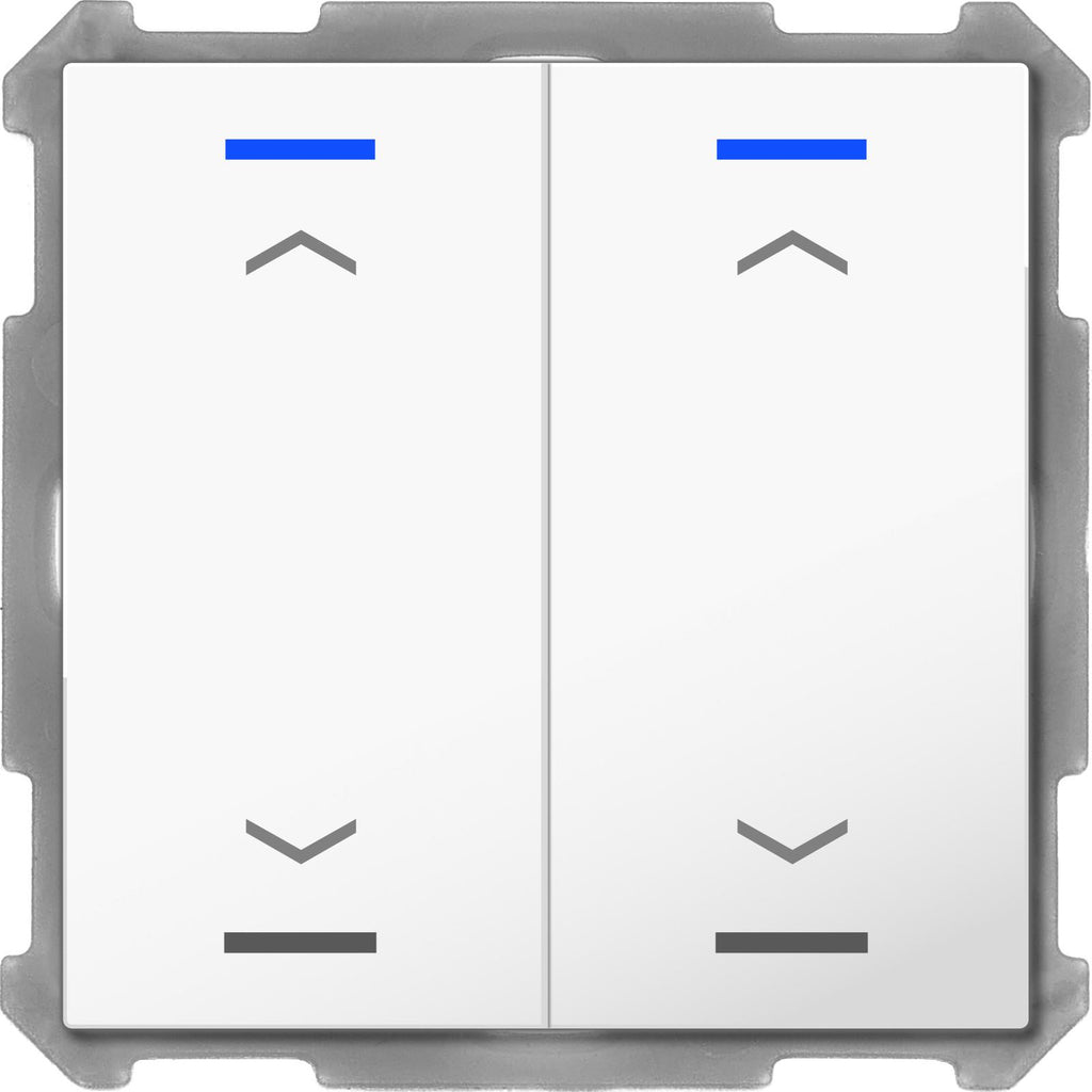 MDT BE-TAL6302.A1 - Push Button Lite 63 2-fold, RGBW, blinds, studio white glossy finish