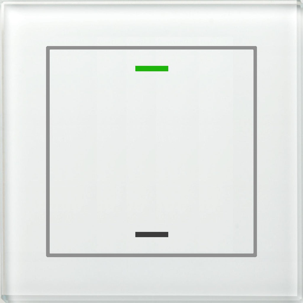 MDT BE-GTL1TS.01 - Glass Push Button II Lite 1-fold, RGBW, neutral, with temperature sensor, White