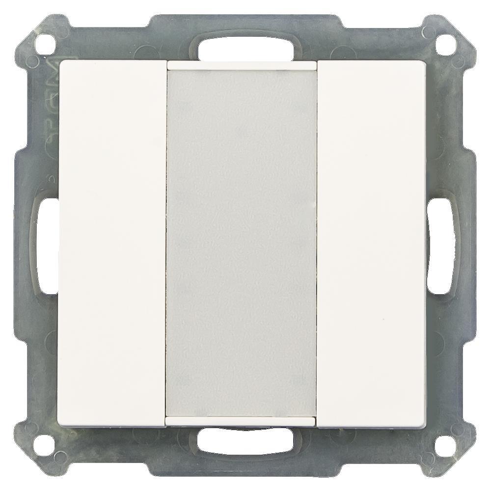 BE-TA5502.02 - Push Button 55 2-fold, White matt finish