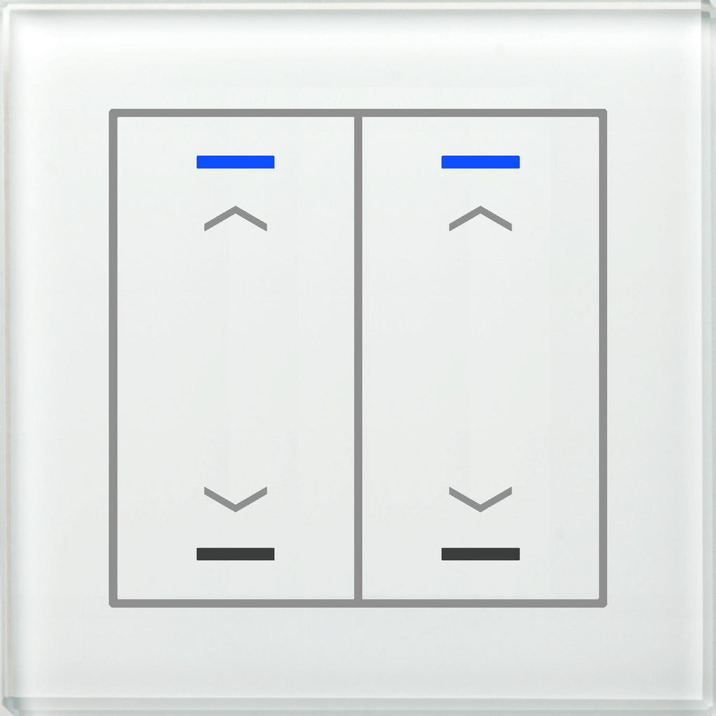 MDT BE-GTL20W.A1 - Glass Push Button II Lite 2-fold, RGBW, blinds, White