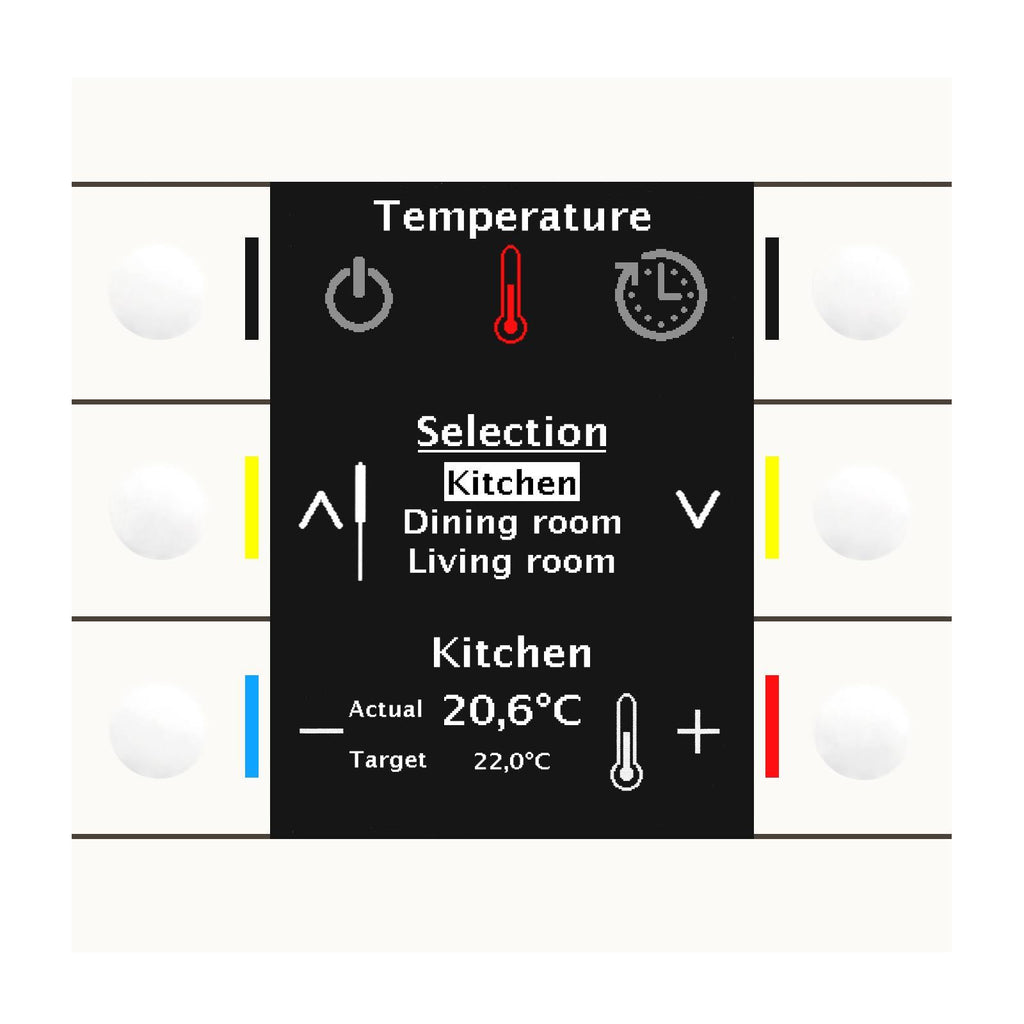 MDT BE-BZS86.01 - Central Operation Unit Smart 86 with colour display, Plastic, White glossy finish