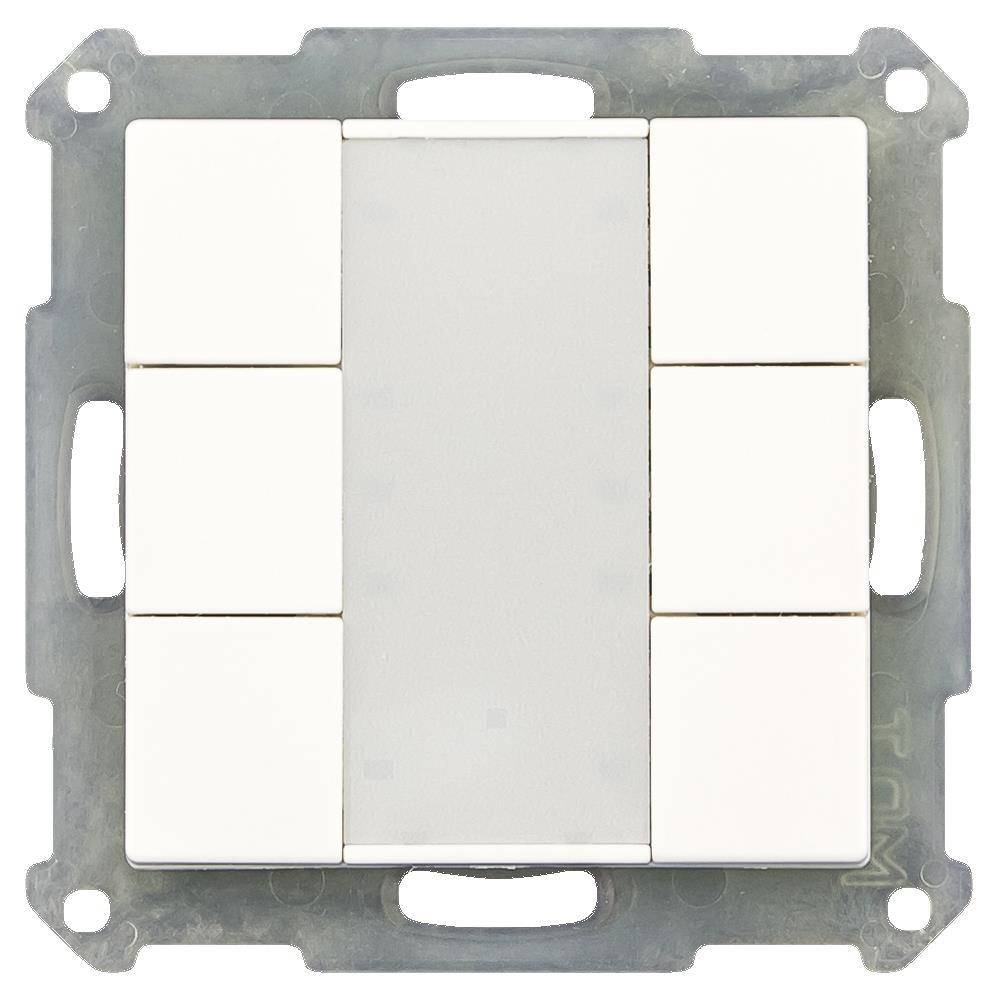 BE-TA5506.02 - Push Button 55 6-fold, White matt finish
