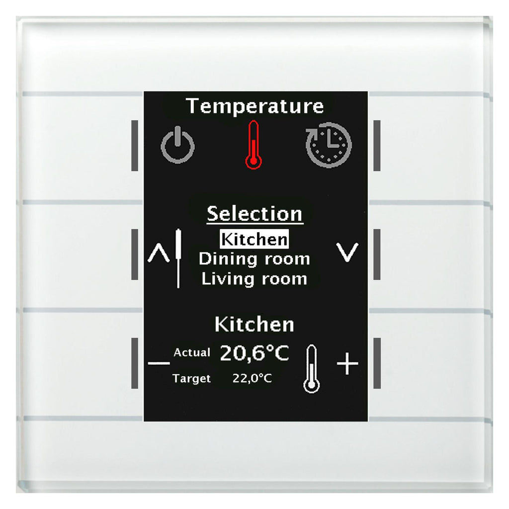 MDT BE-GBZW.01 - Glass Central Operation Unit Smart with colour display, White