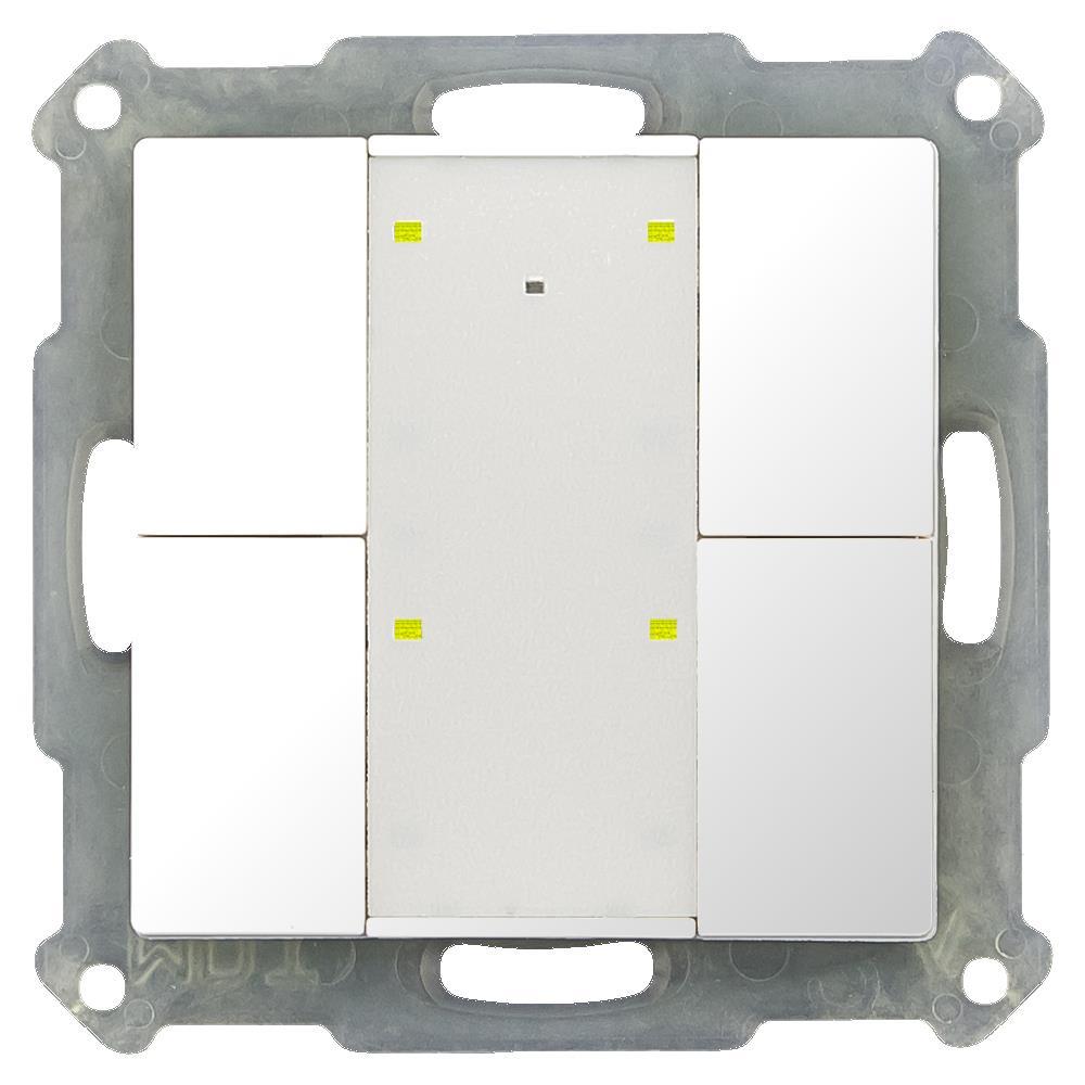 MDT BE-TA55P4.G2 - Push Button Plus 55 4-fold, White glossy finish