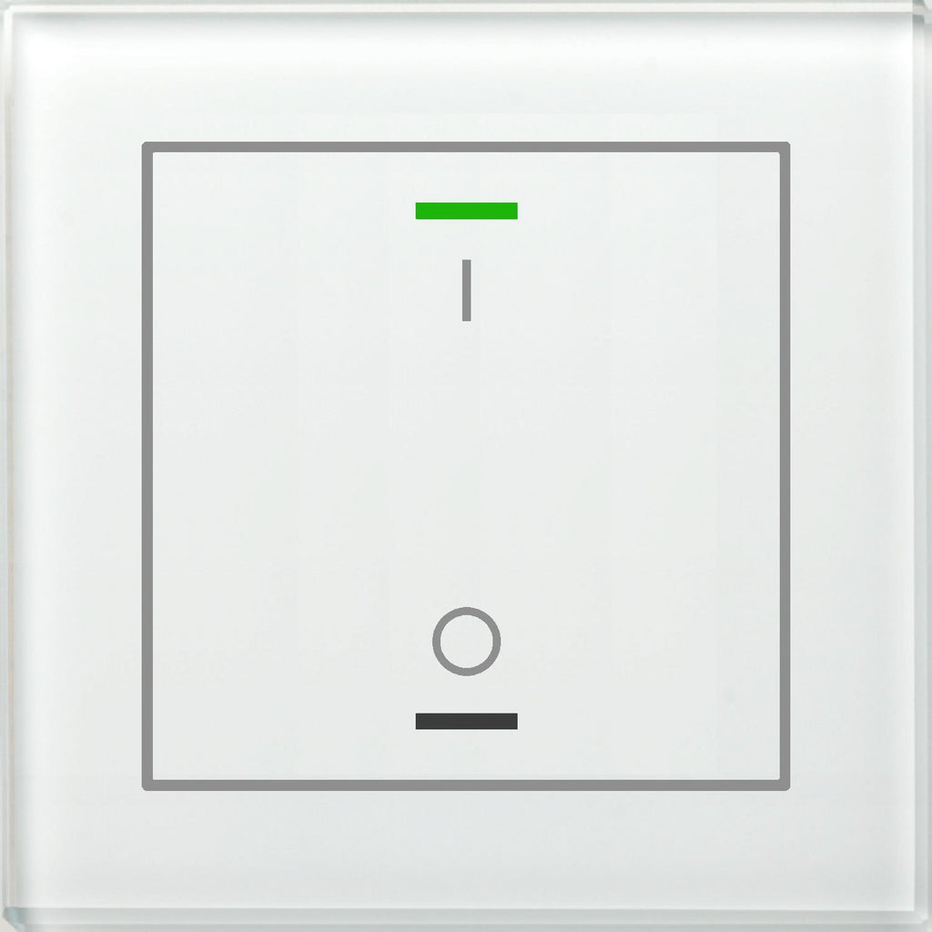 MDT BE-GTL1TW.B1 - Glass Push Button II Lite 1-fold, RGBW, switch, with temperature sensor, White