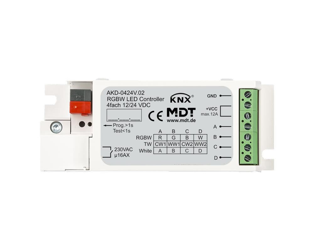MDT AKD-0424V.02 - Contrôleur LED 4 canaux, 3/6 A, RGBW