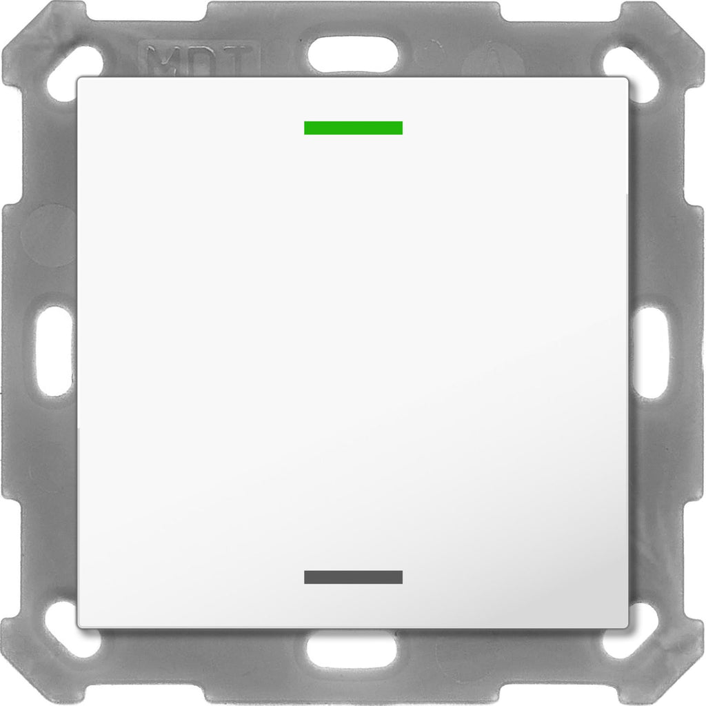 MDT BE-TAL5501.01 - Push Button Lite 55 1-fold, RGBW, neutral, White glossy finish