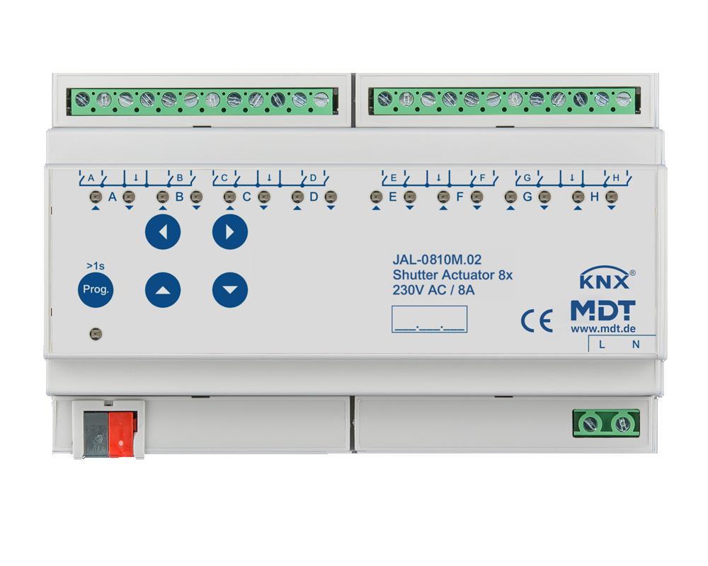 JAL-0810M.02 - Shutter Actuator 8-fold with travel time measurement