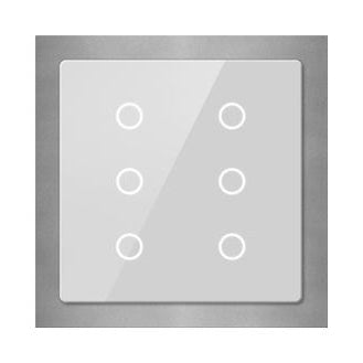 GVS CHTB-06/01.2.22 - Commande tactile KNX 6 boutons argent (slim)