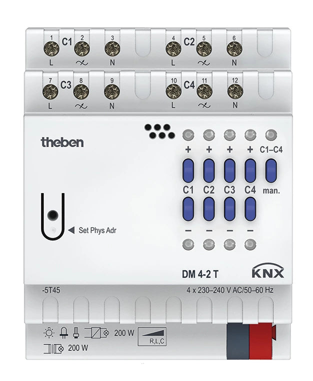 THE 4940280 Module variateur universel 4canaux DM 4-2 T KNX